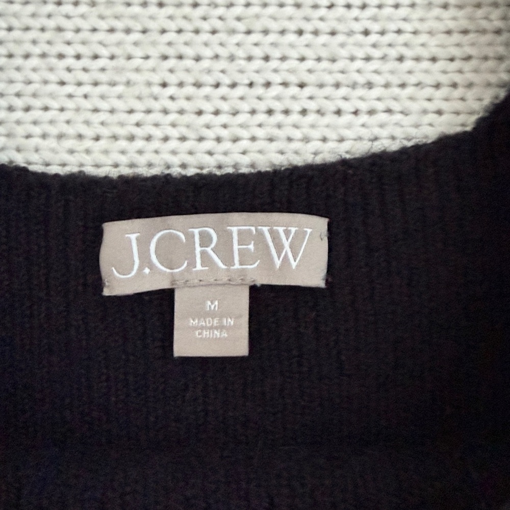 J Crew Merino Wool/Alpaca Tank and Cardigan Sweater Set Black Size Medium - Picture 9 of 13